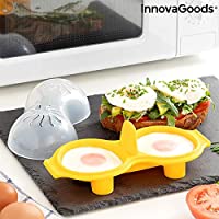 InnovaGoods IG815769 Cuecehuevos Doble de Silicona Oovi